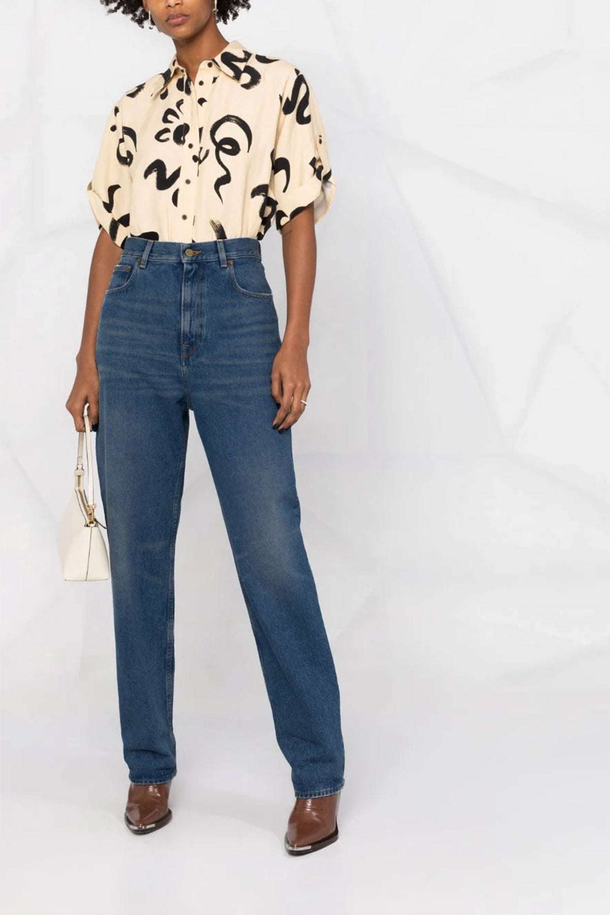 kim medium stone washed five-pocket denim jeans