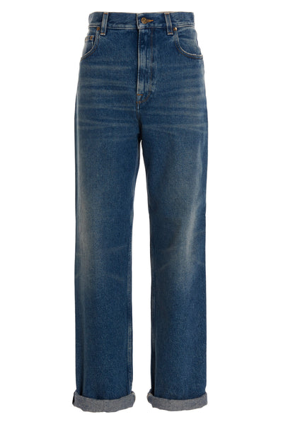 kim medium stone washed five-pocket denim jeans