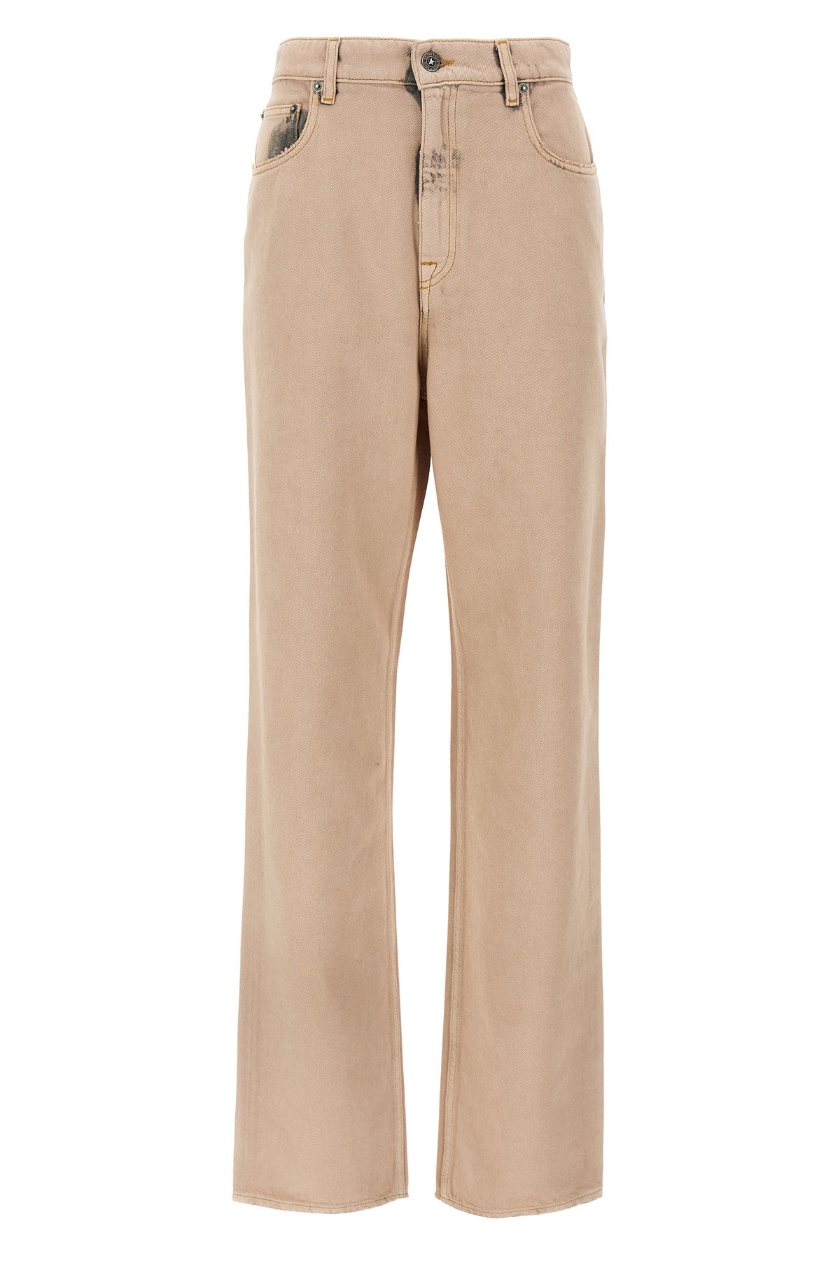 kim used-effect cotton denim medium dyed jeans