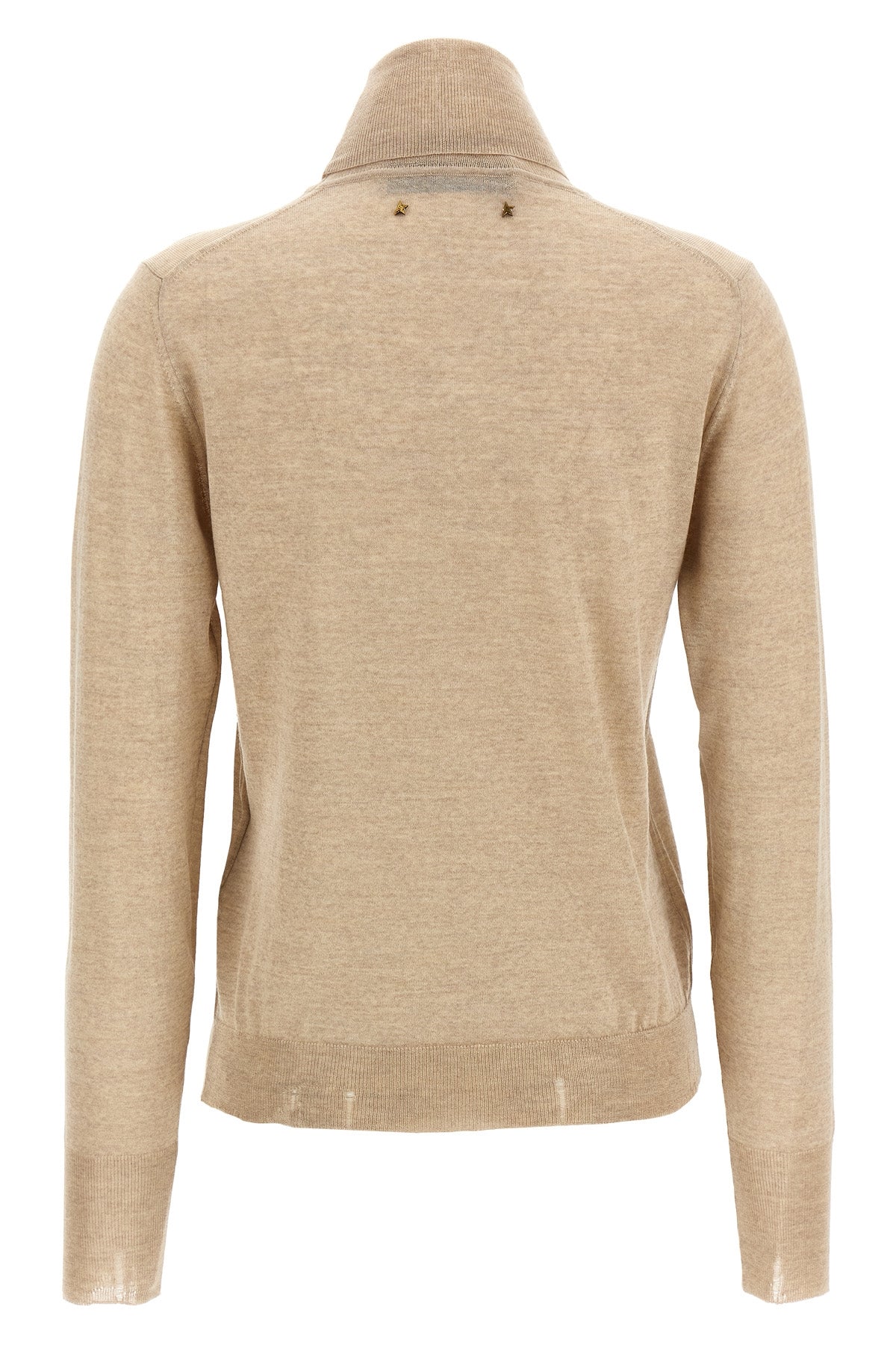 dilara turtleneck sweater in distressed light virgin wool