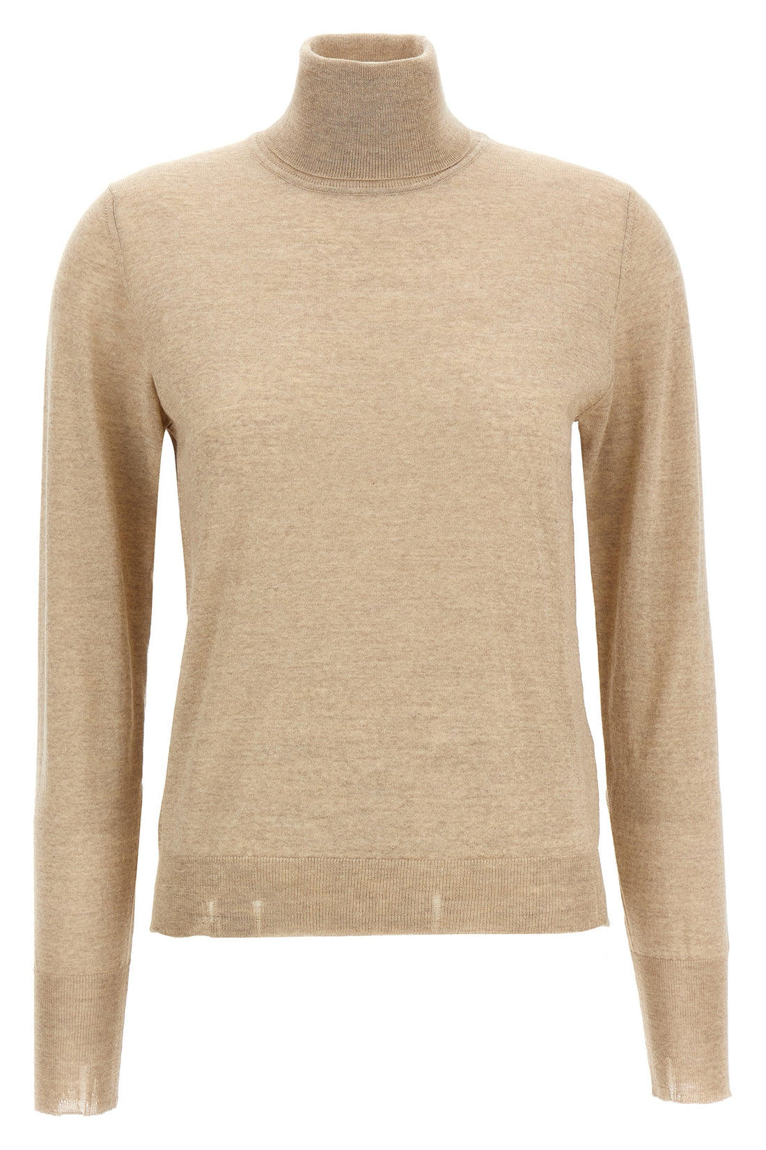 GOLDEN GOOSE M dilara turtleneck sweater in distressed light virgin wool