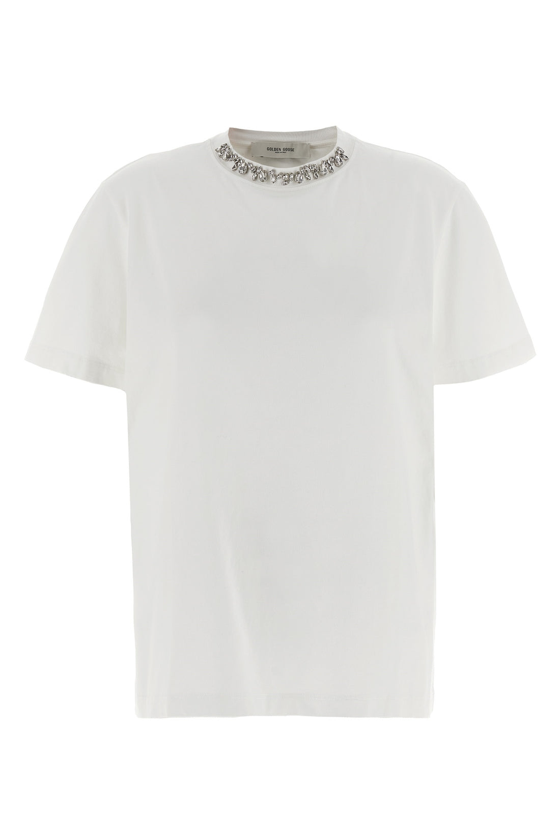 GOLDEN GOOSE L used-effect cotton crew neck t-shirt