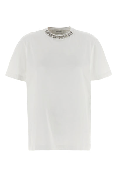 used-effect cotton crew neck t-shirt