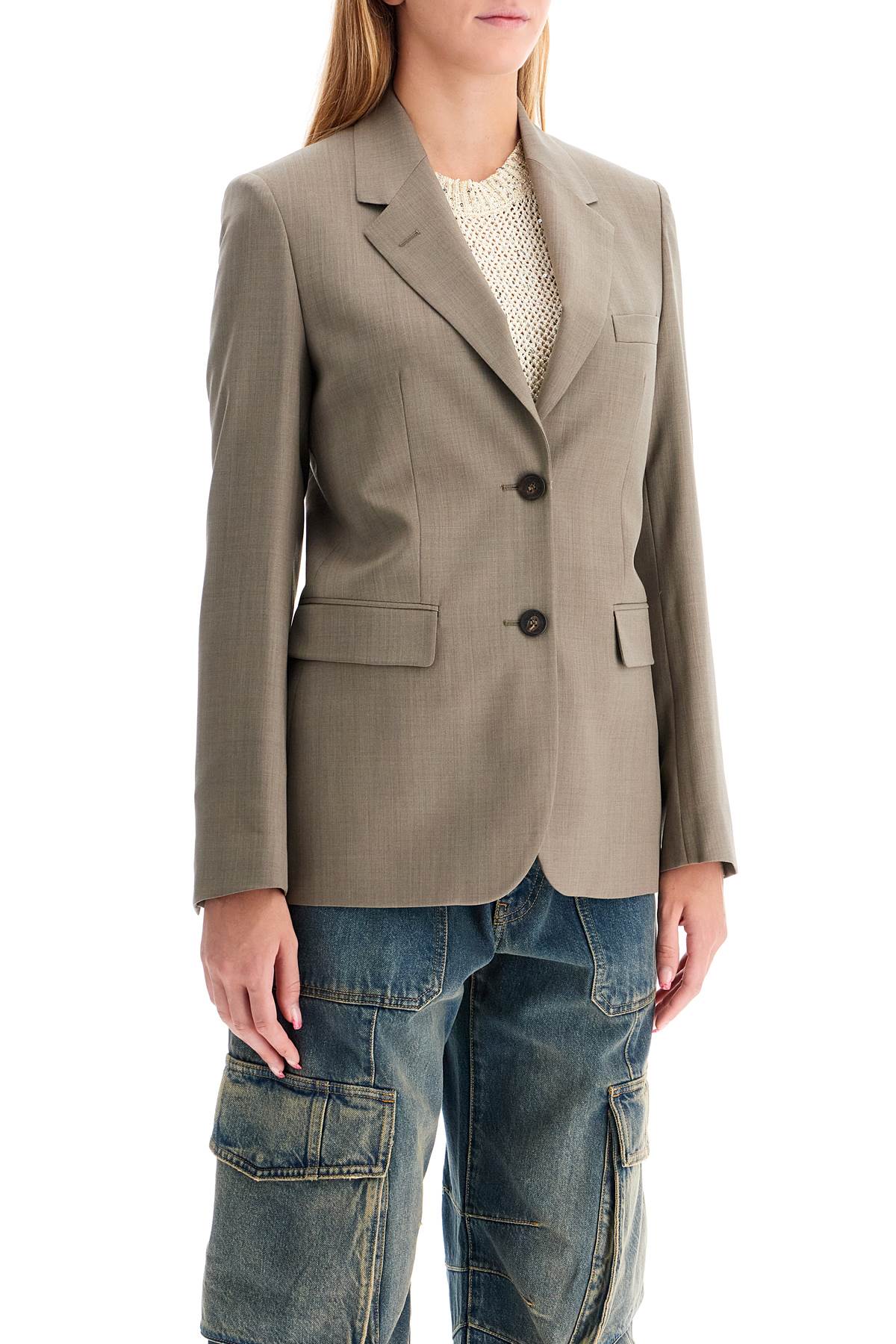 tailored wool fresco jacket for