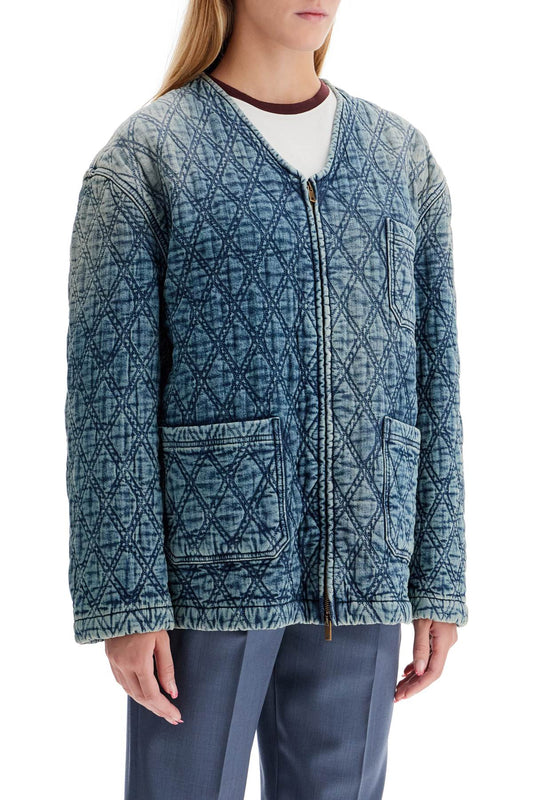 quilted denim jacket