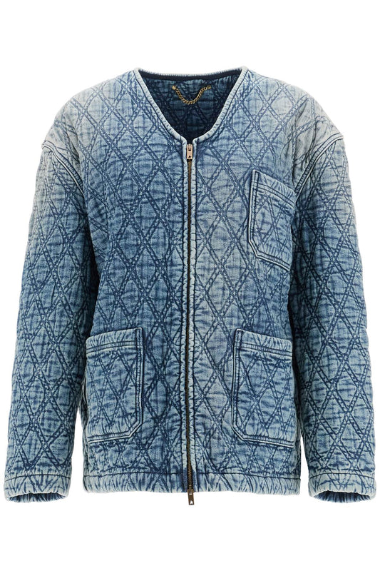 quilted denim jacket