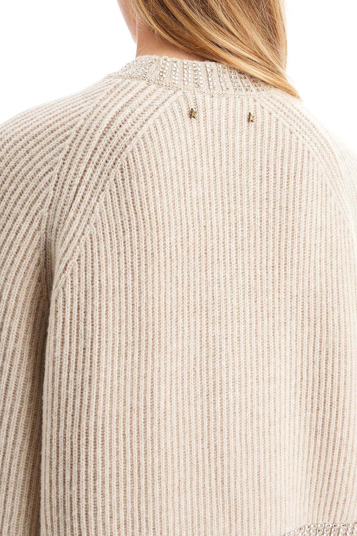 boxy sweater with crystals