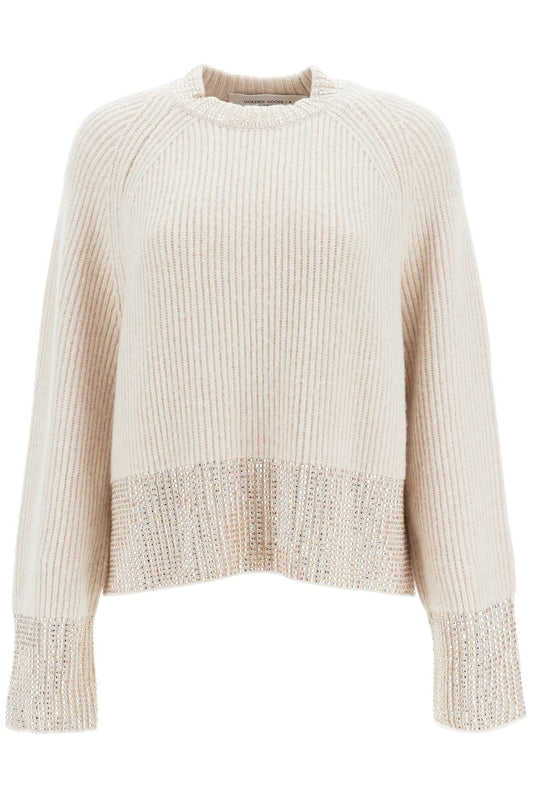 boxy sweater with crystals