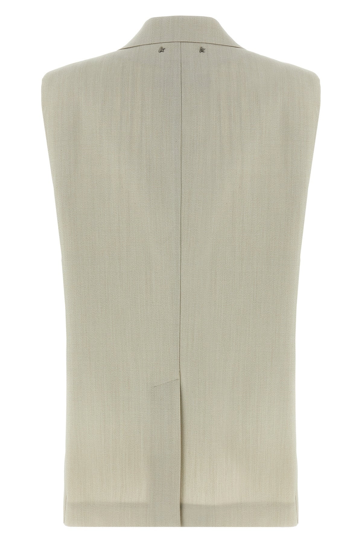 nicole single-breasted vest in wool and cotton blend