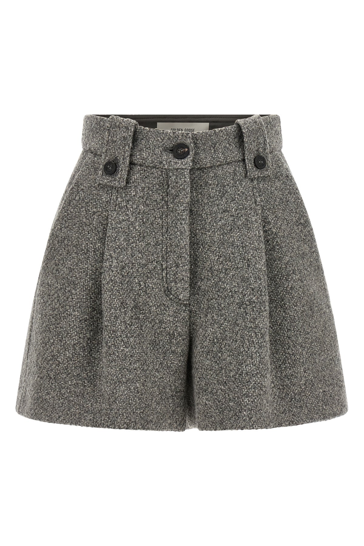 golden goose ryanna shorts redefine sartorial daywear through a structured sil