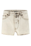 stone-washed denim shorts