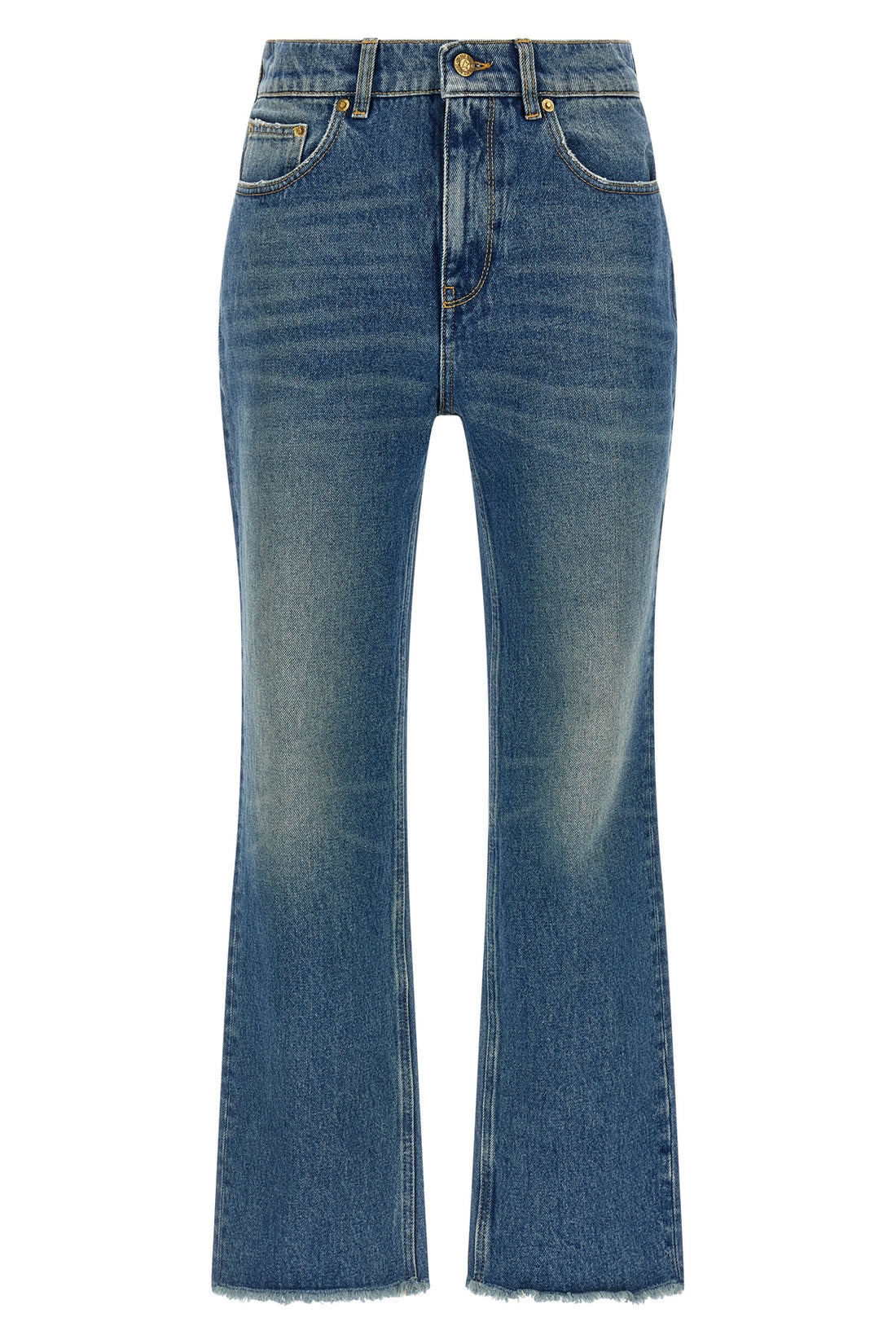 GOLDEN GOOSE 24 deryn used-effect stone washed cotton denim jeans