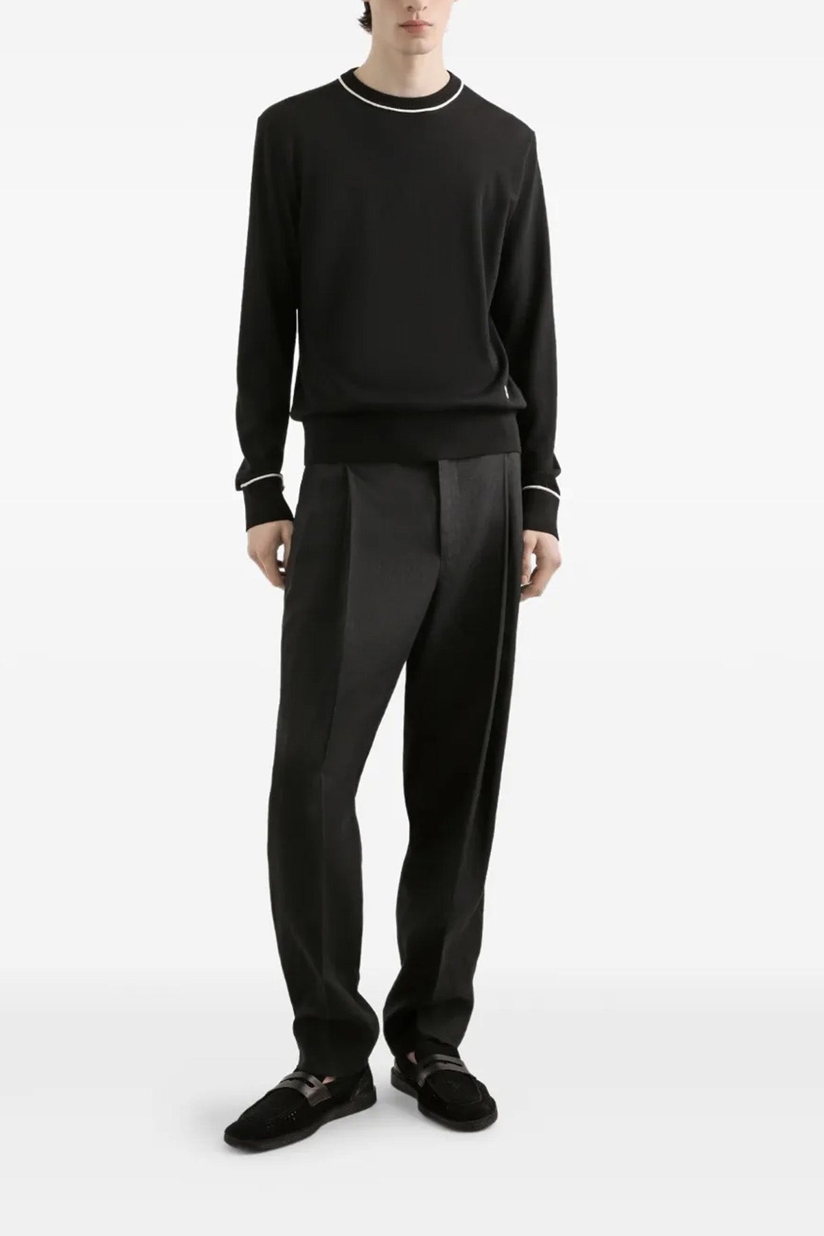 fine wool crewneck sweater