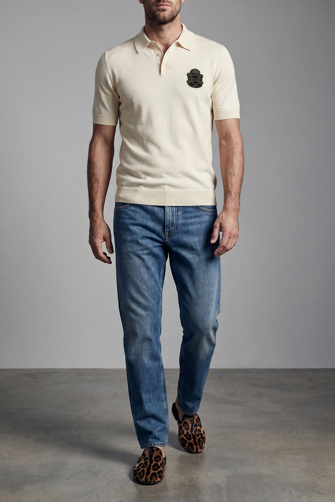 DOLCE &amp; GABBANA 50 shaved cotton polo shirt