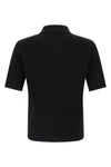 micro-ribbed cotton polo shirt