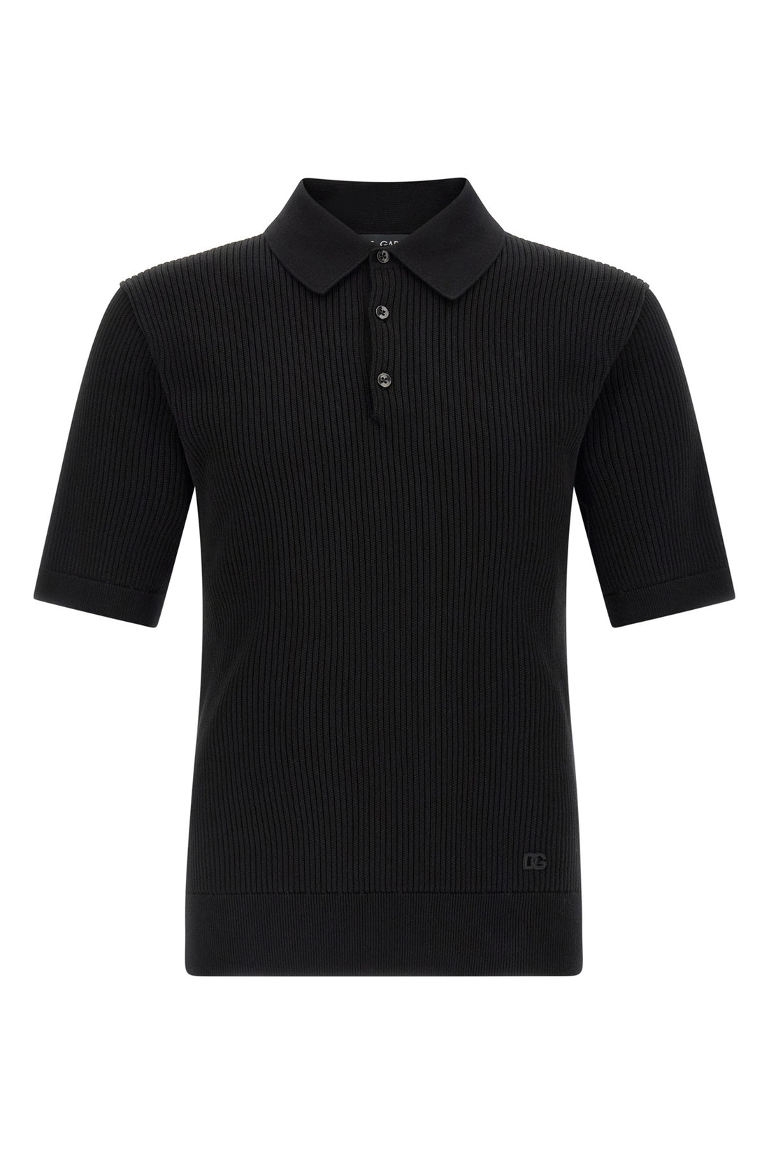 DOLCE &amp; GABBANA 48 micro-ribbed cotton polo shirt