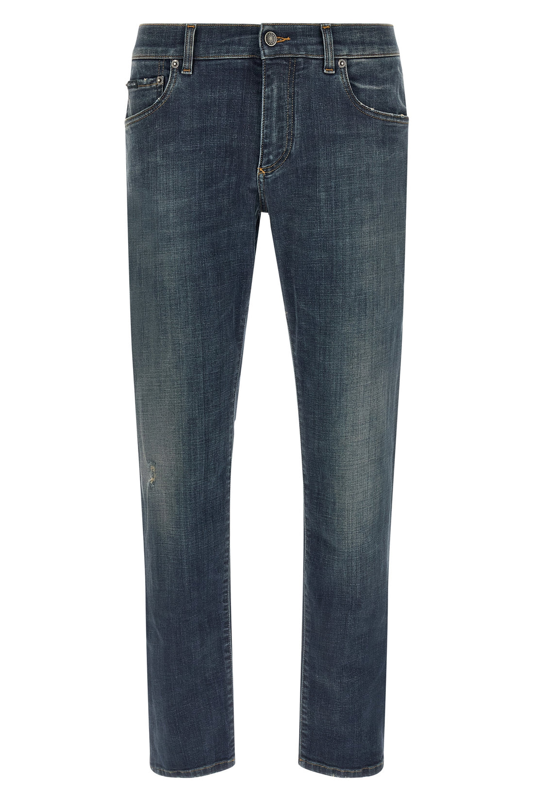DOLCE &amp; GABBANA 54 used-effect stone washed cotton denim jeans