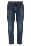 stonewashed cotton denim jeans
