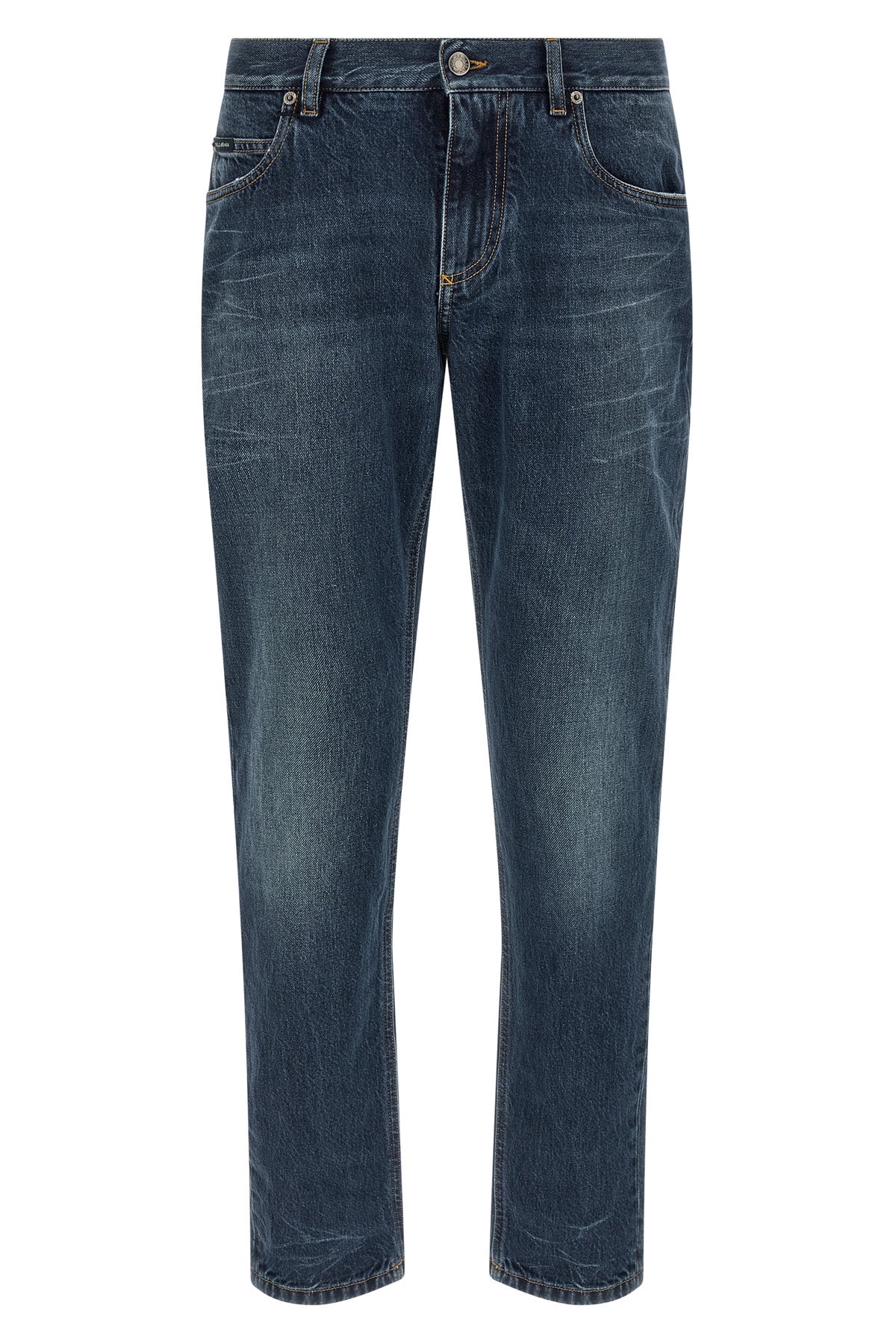 stonewashed cotton denim jeans