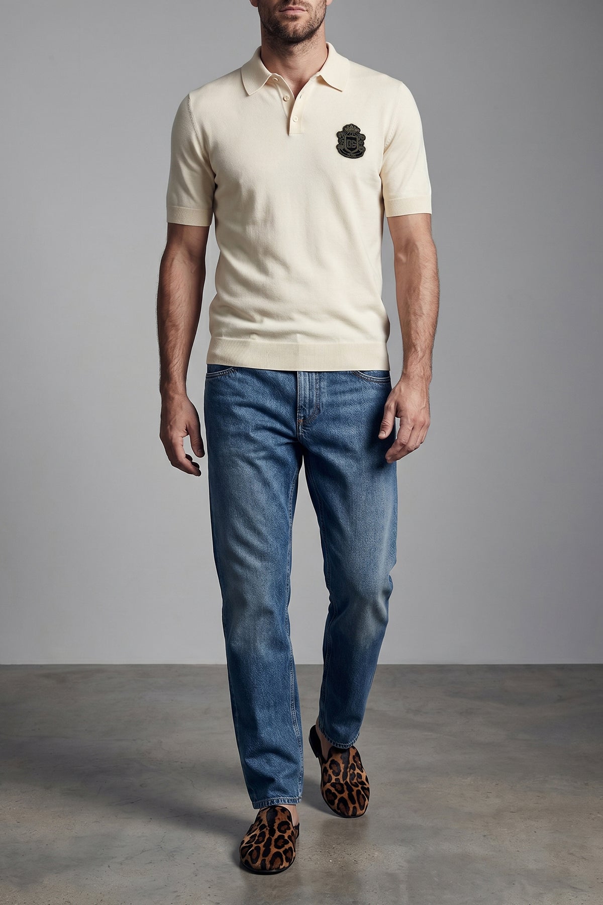 stone-washed cotton denim jeans
