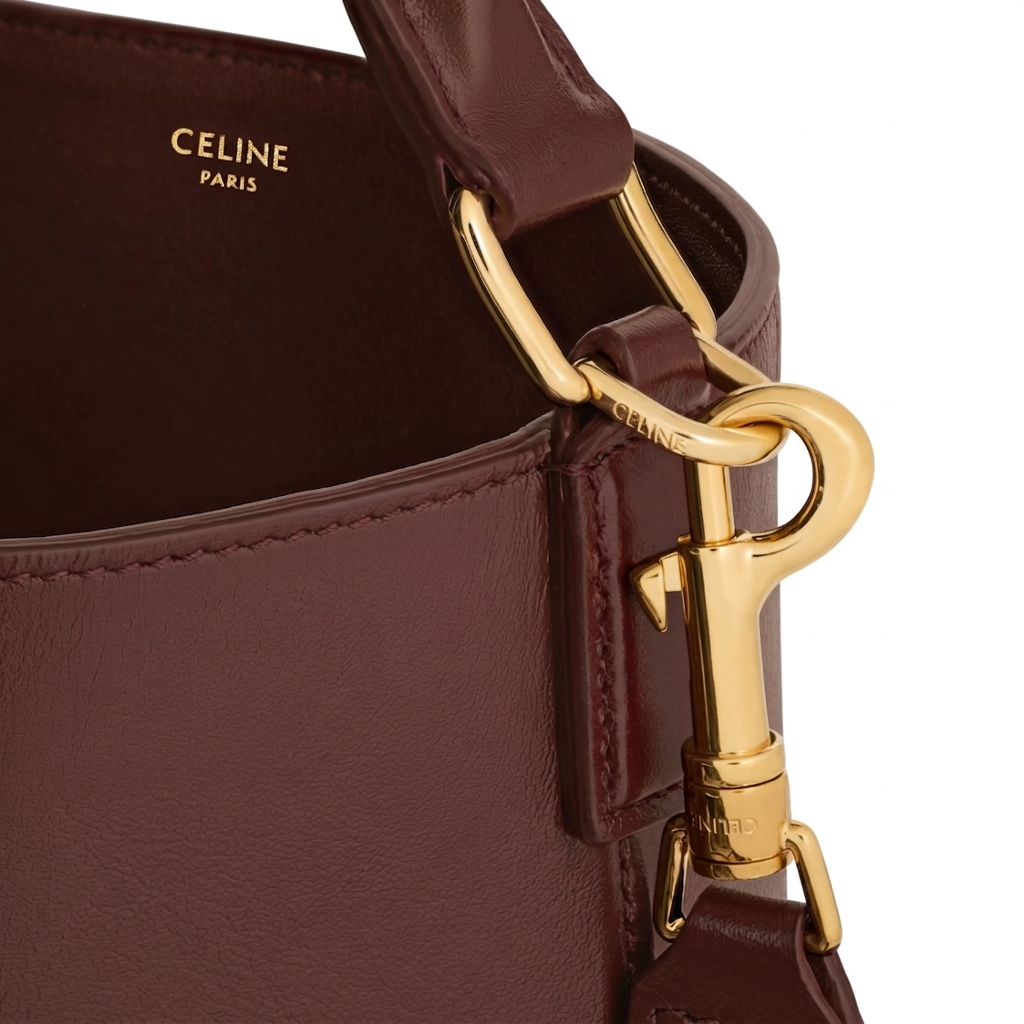 Louise Medium Leather Bucket Bag