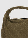 large hop suede leather bag