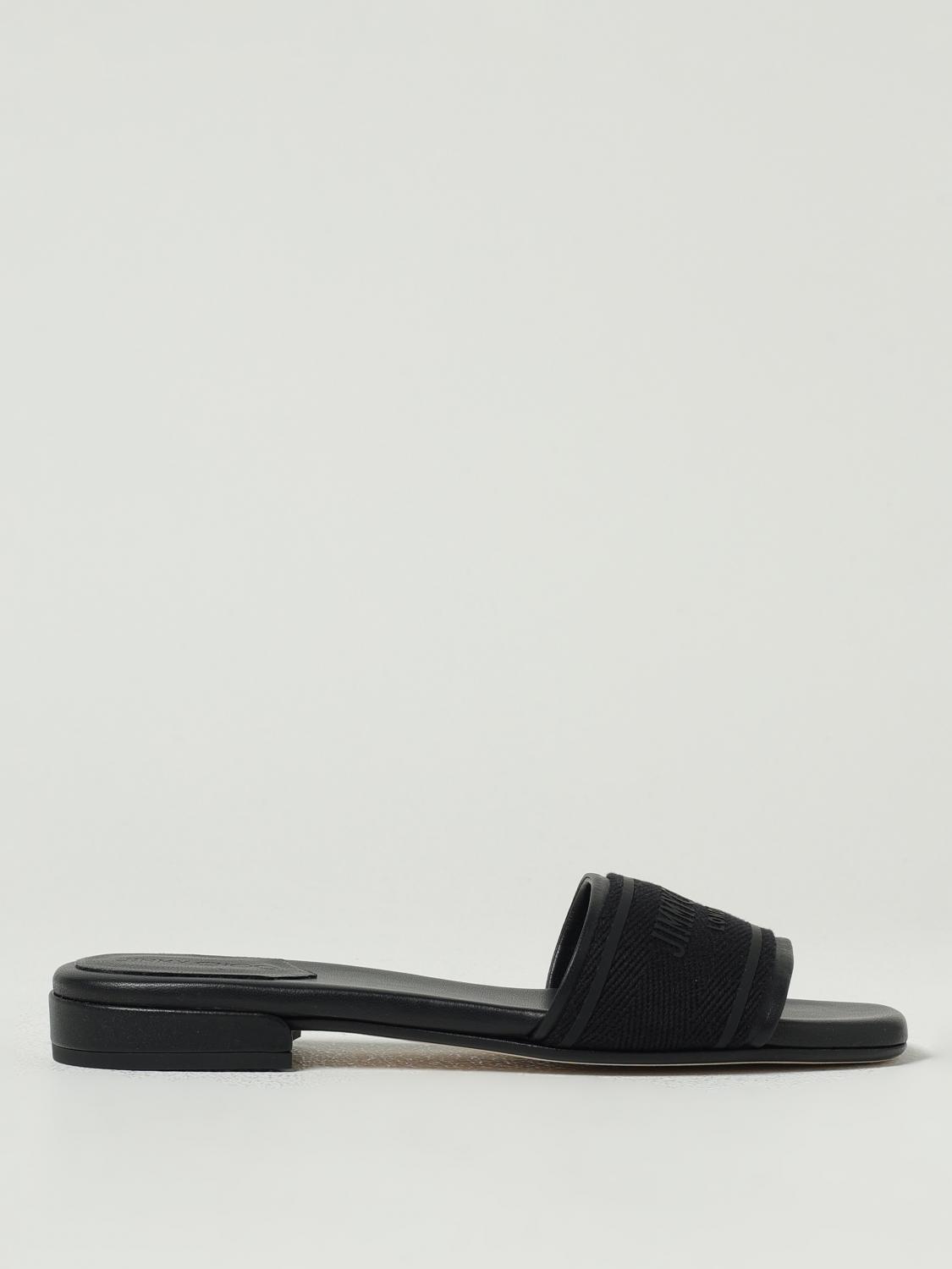 jimmy-choo-woman-s-flat-sandals-joaflatfqy-black