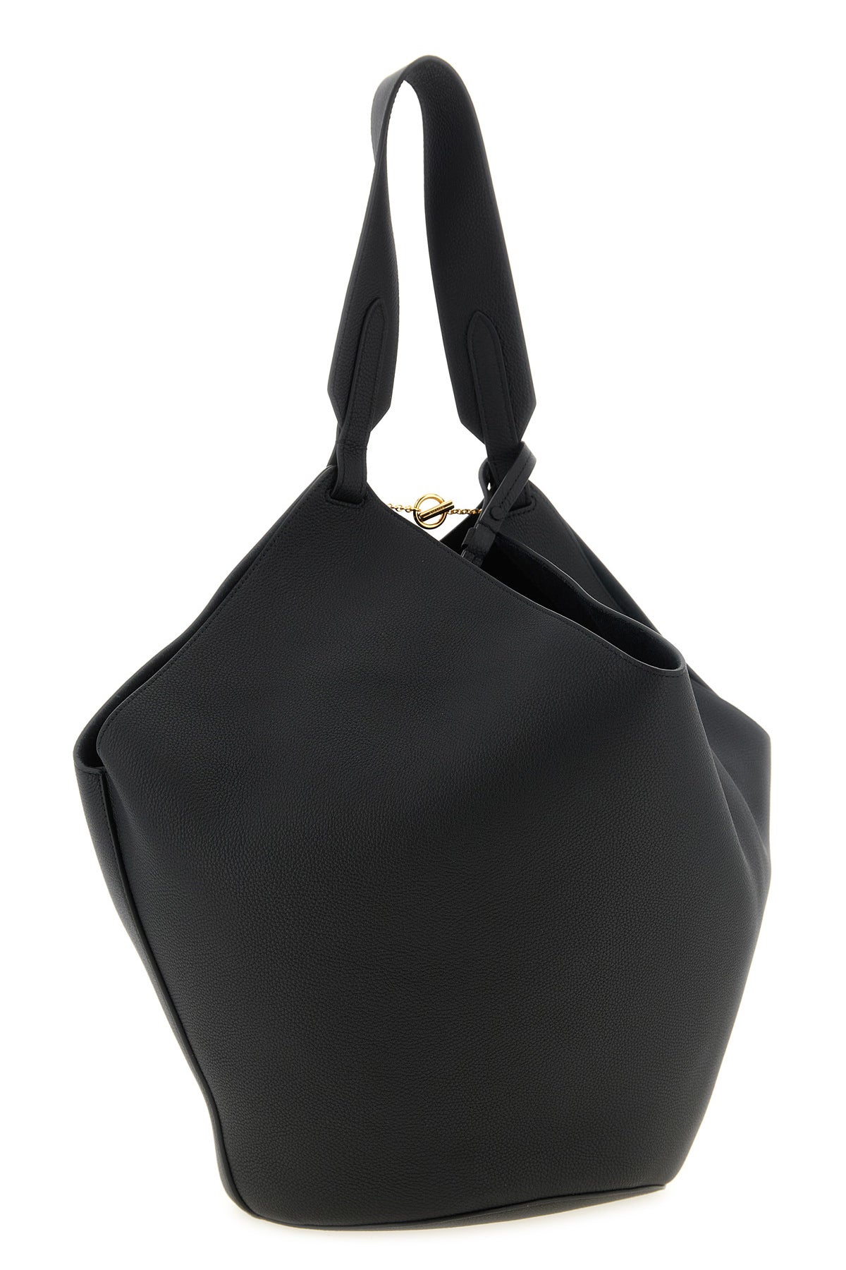 the khaite lotus midi tote bag redefines everyday volumes through a deconstruc