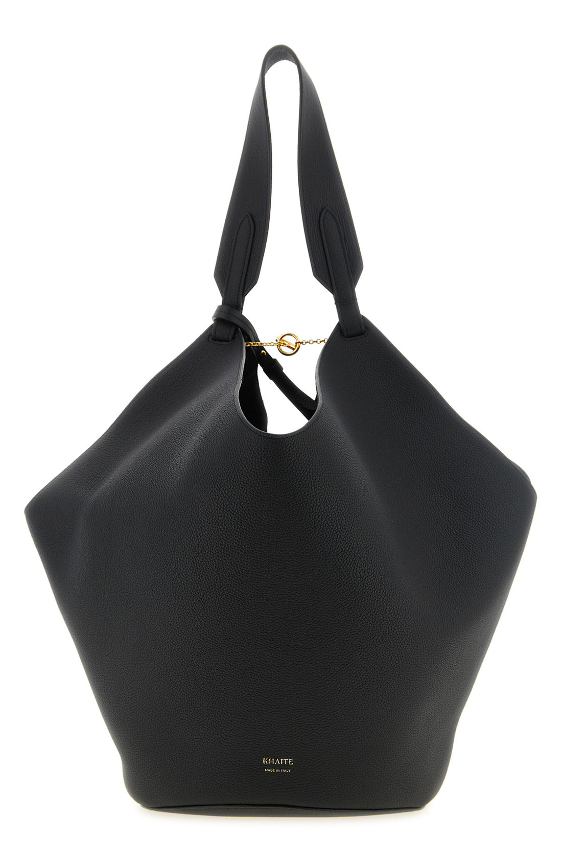 KHAITE OS the khaite lotus midi tote bag redefines everyday volumes through a deconstruc