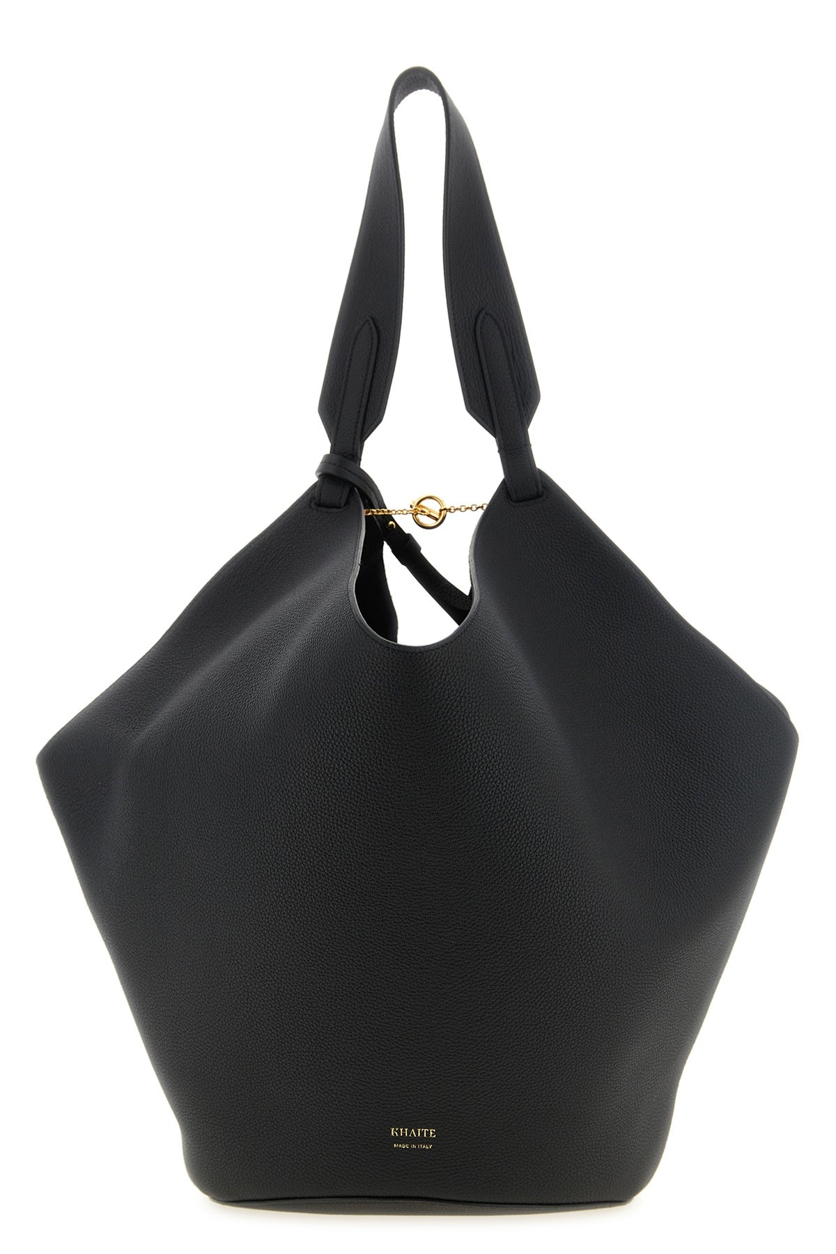 the khaite lotus midi tote bag redefines everyday volumes through a deconstruc