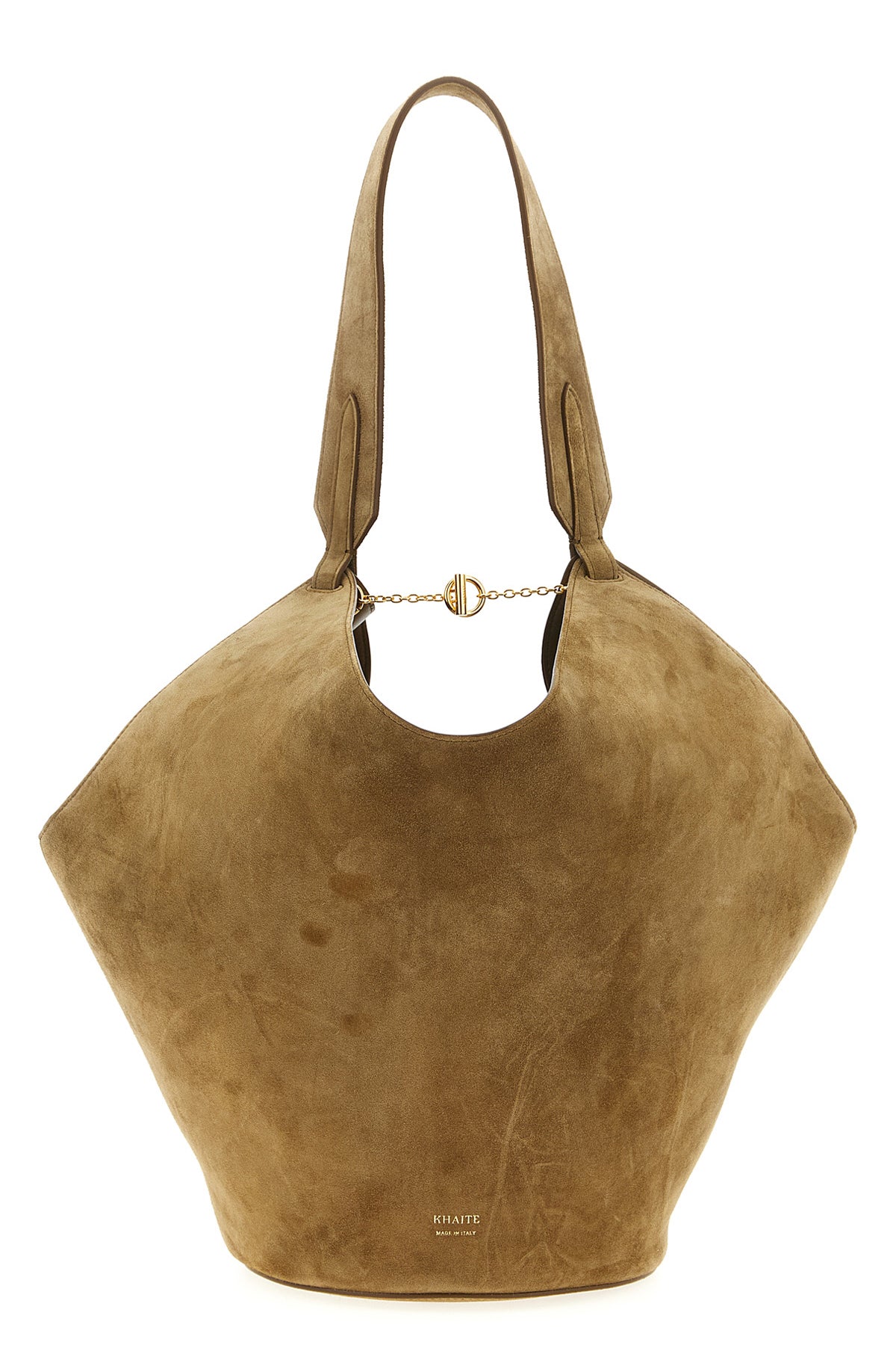 lotus small suede shopping bag
