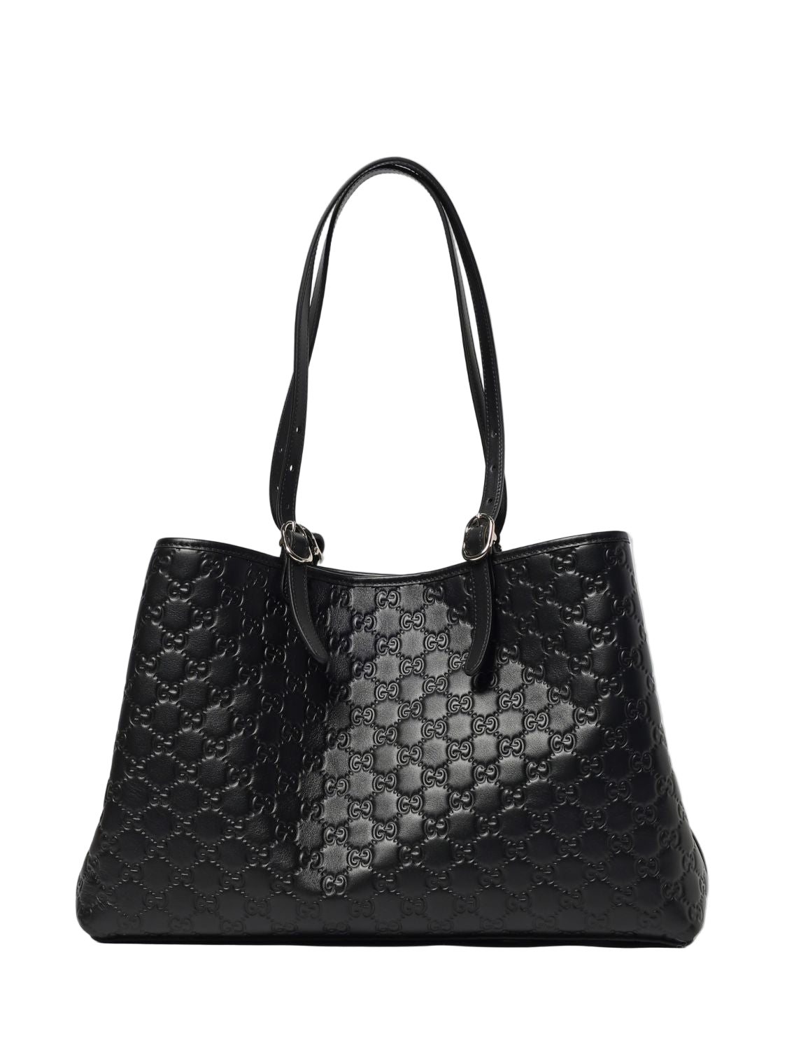 Large GG Emblem Leather Tote