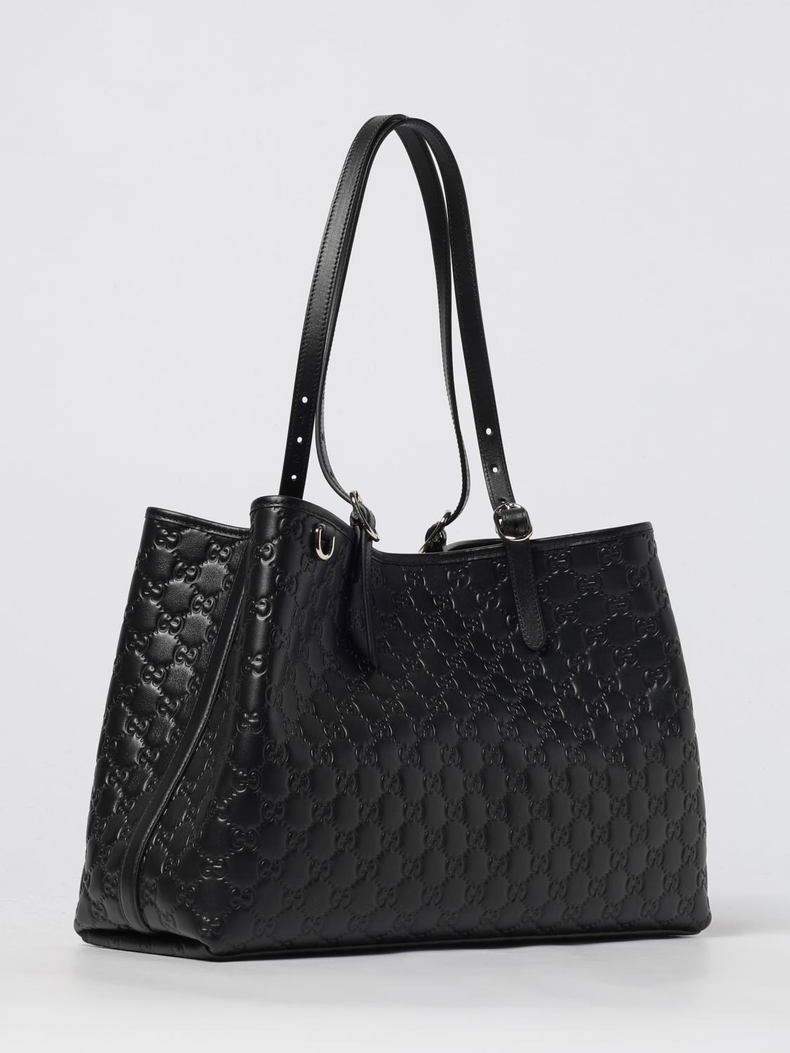 Large GG Emblem Leather Tote