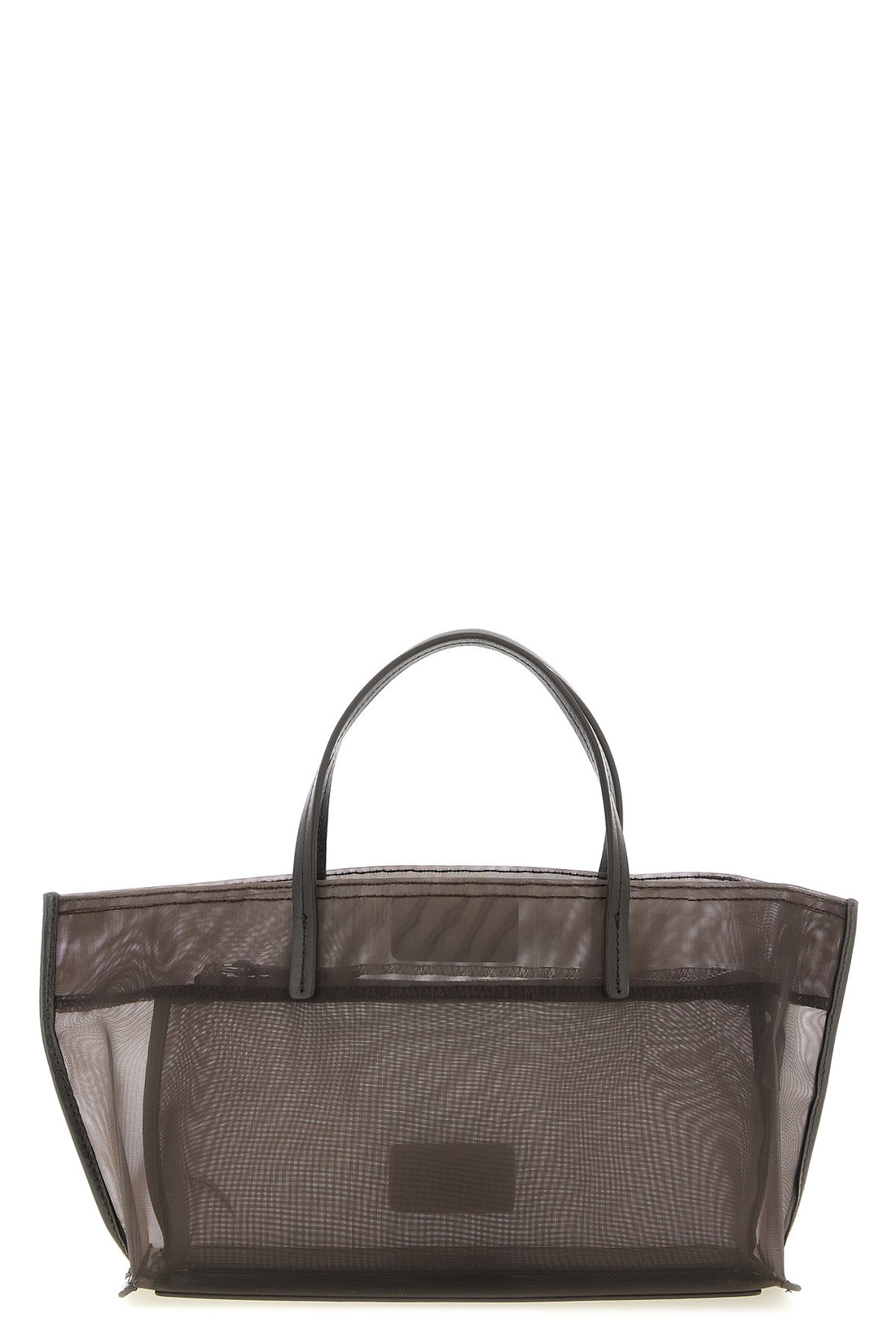 STAUD OS christos mini shopping bag in semi-transparent mesh