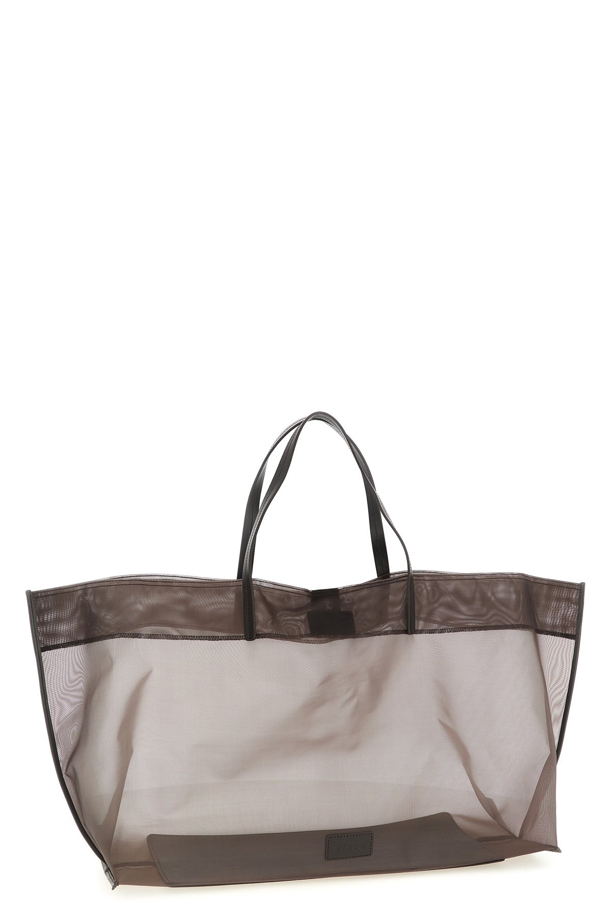 christos large shopping bag in semi-transparent mesh