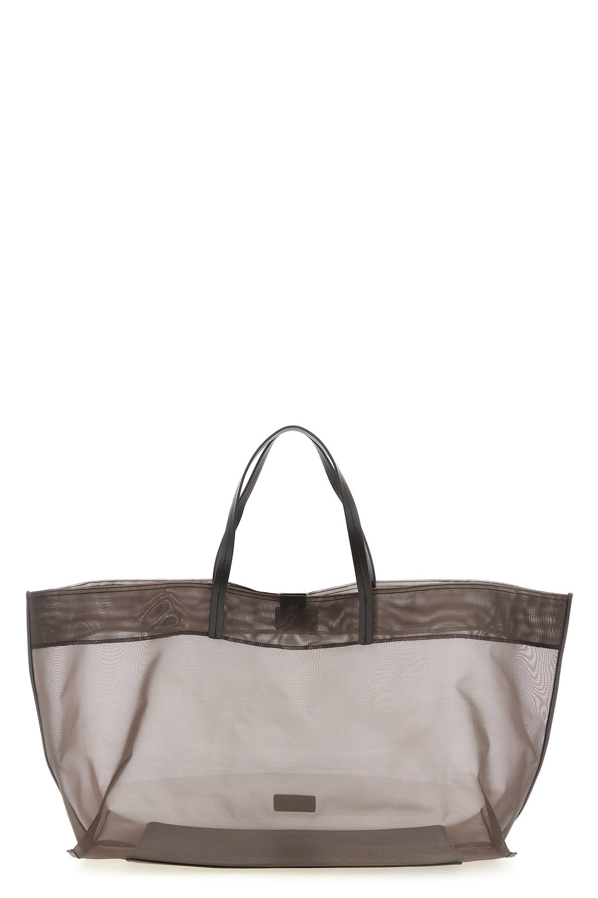 christos large shopping bag in semi-transparent mesh