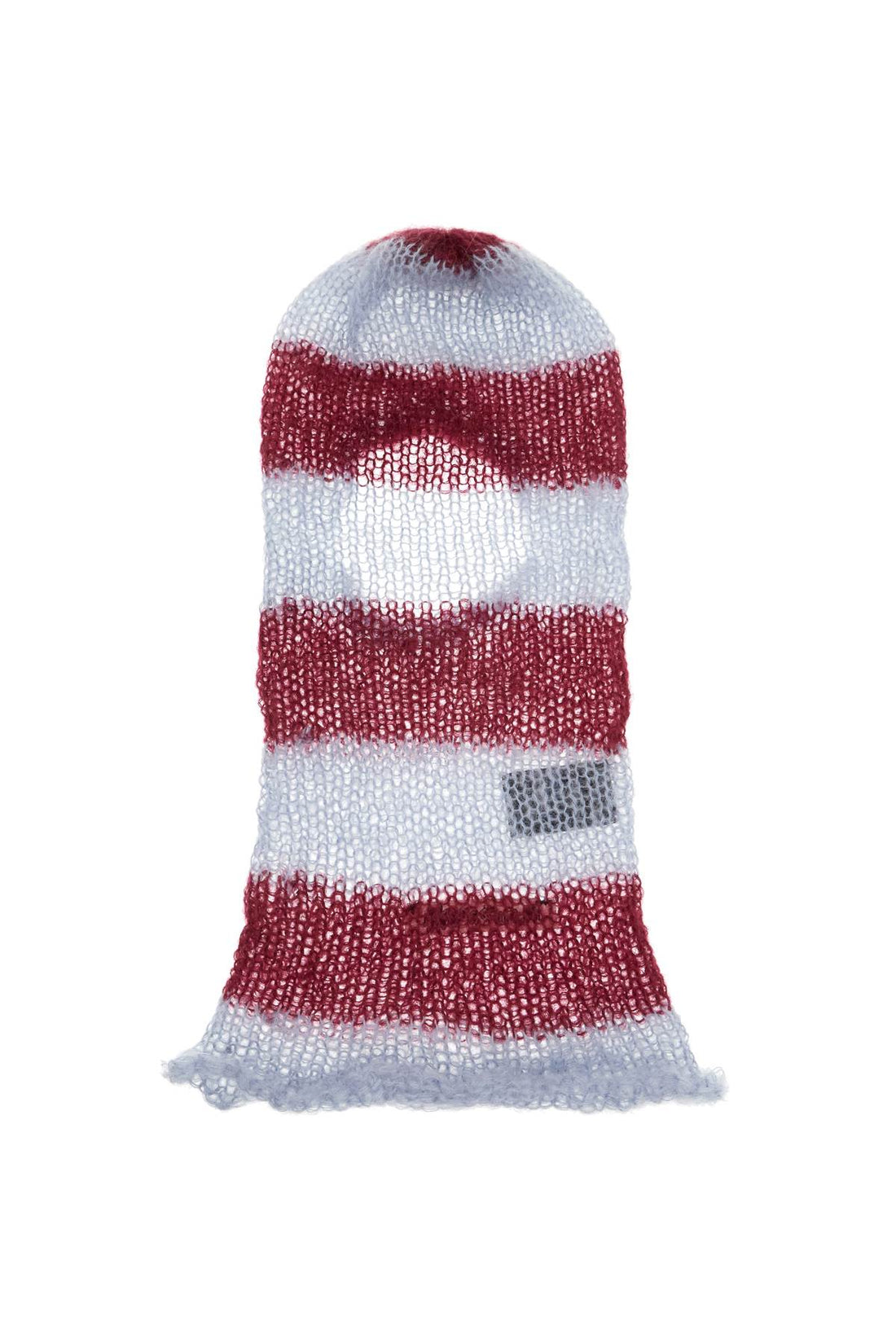 striped mohair balaclava helmet