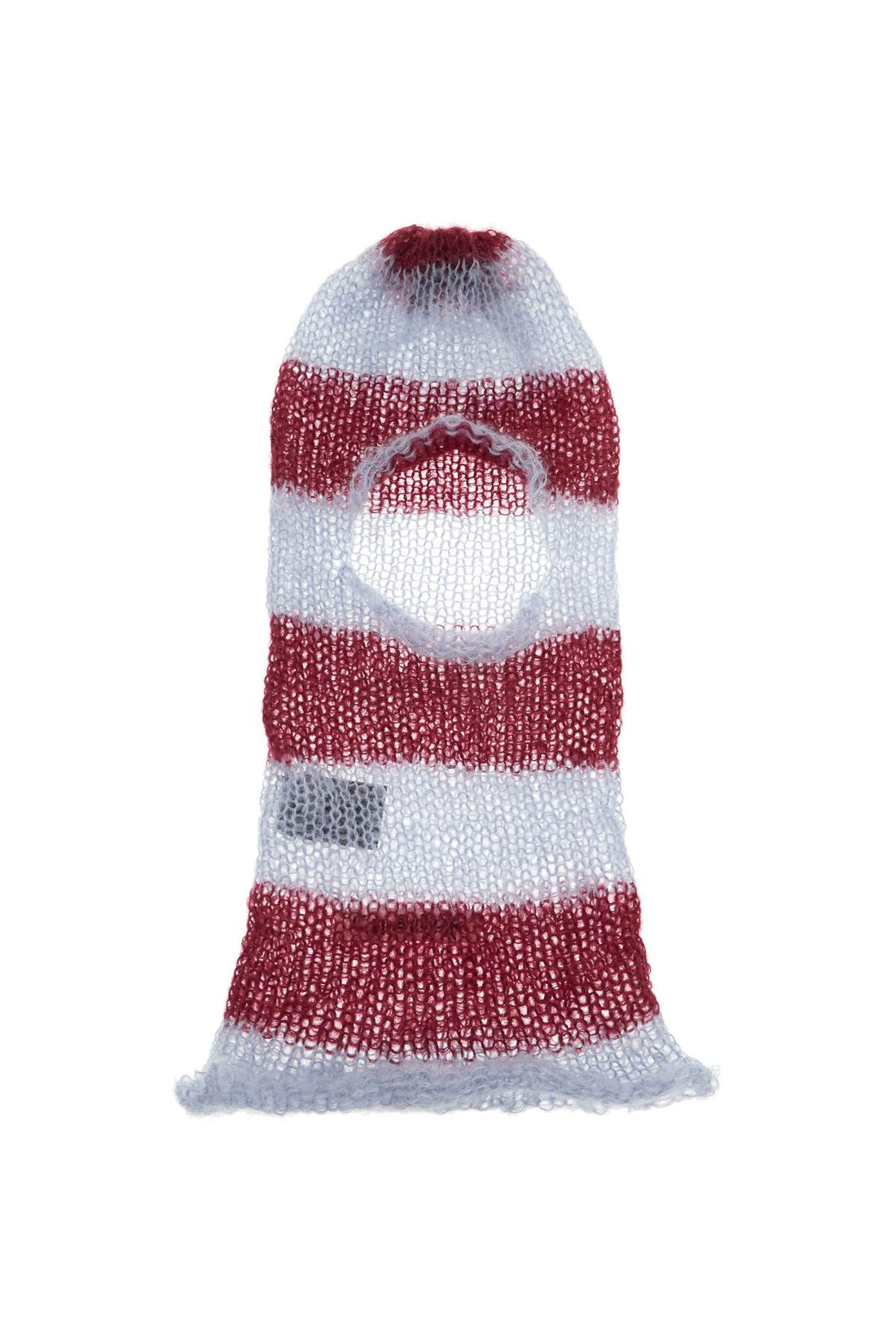 striped mohair balaclava helmet