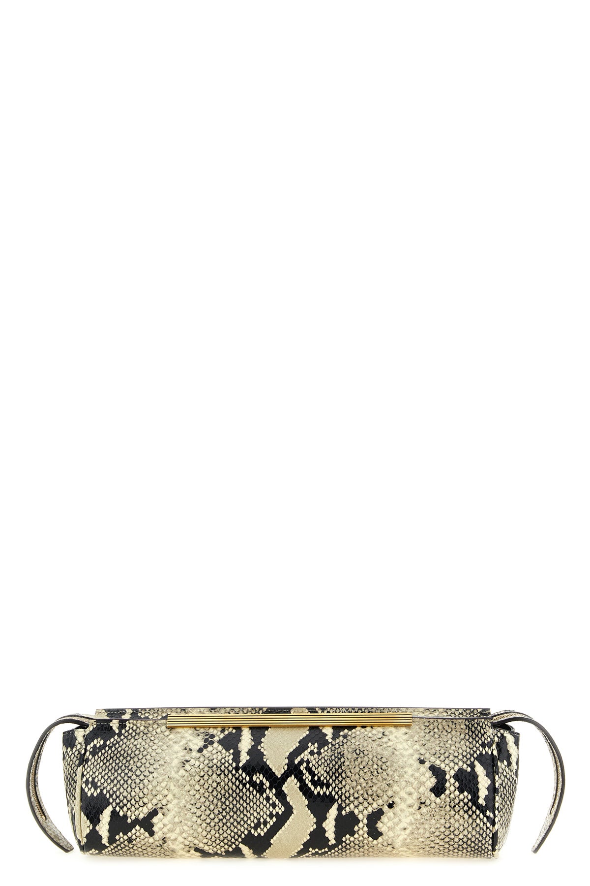 donna evening clutch bag in python print leather