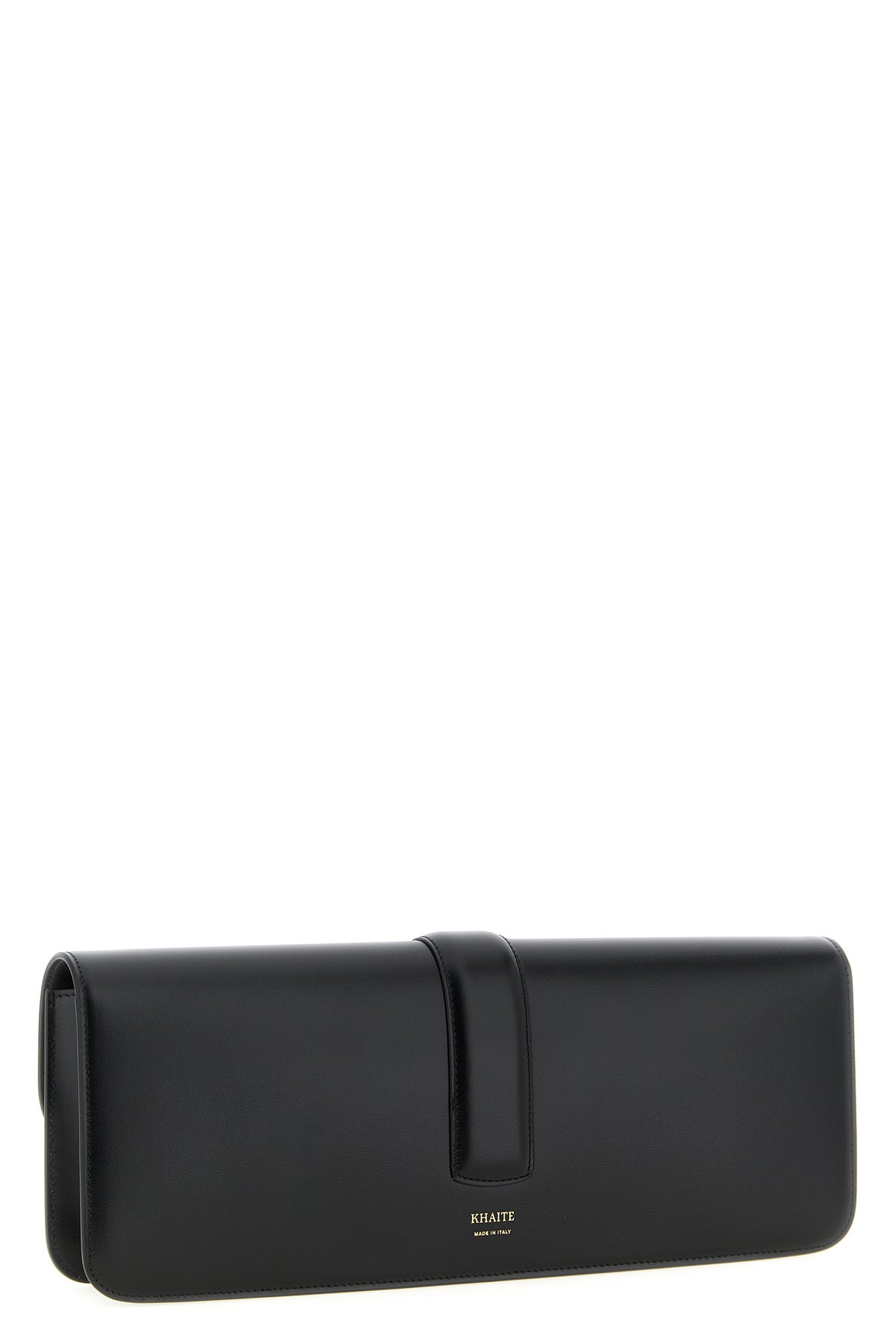 the khaite blake clutch is defined through its elongated east-west silhouette