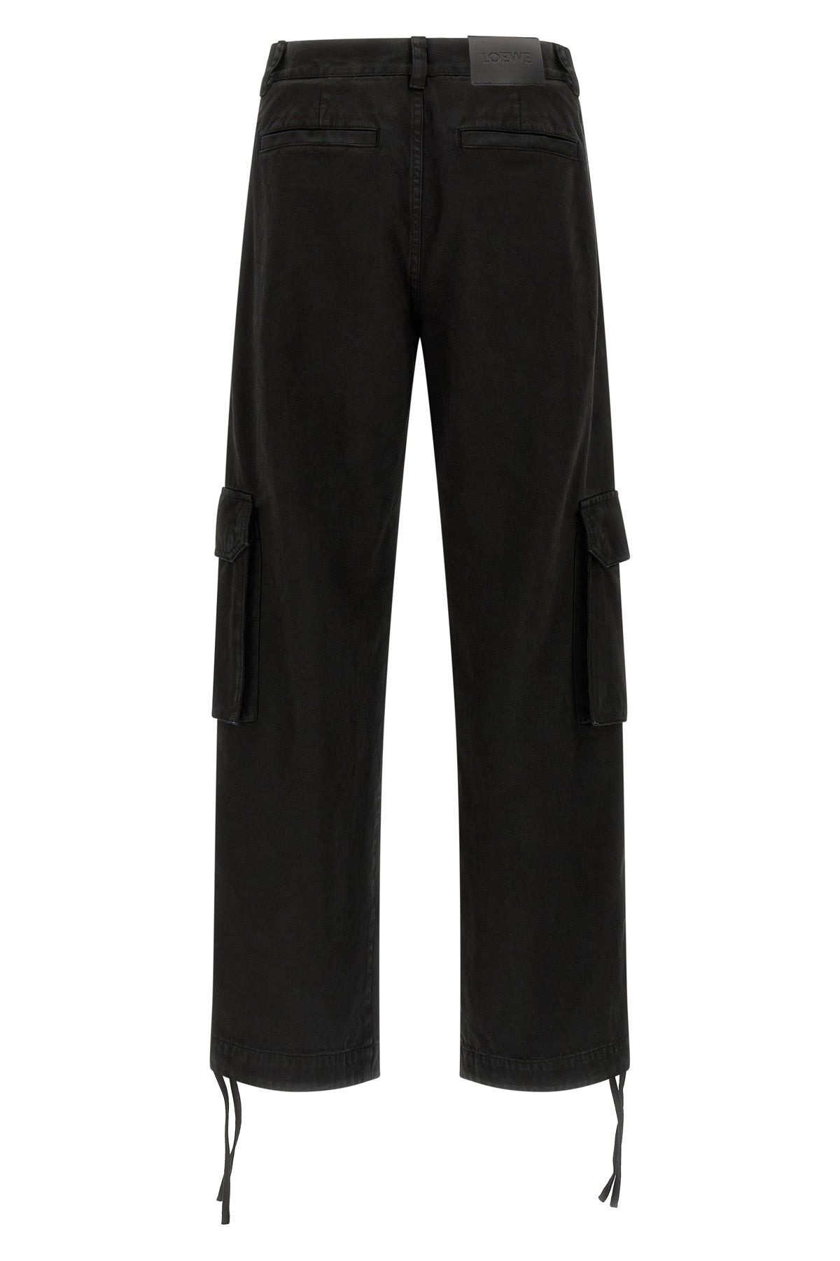 cargo pants in lightweight washed cotton satin