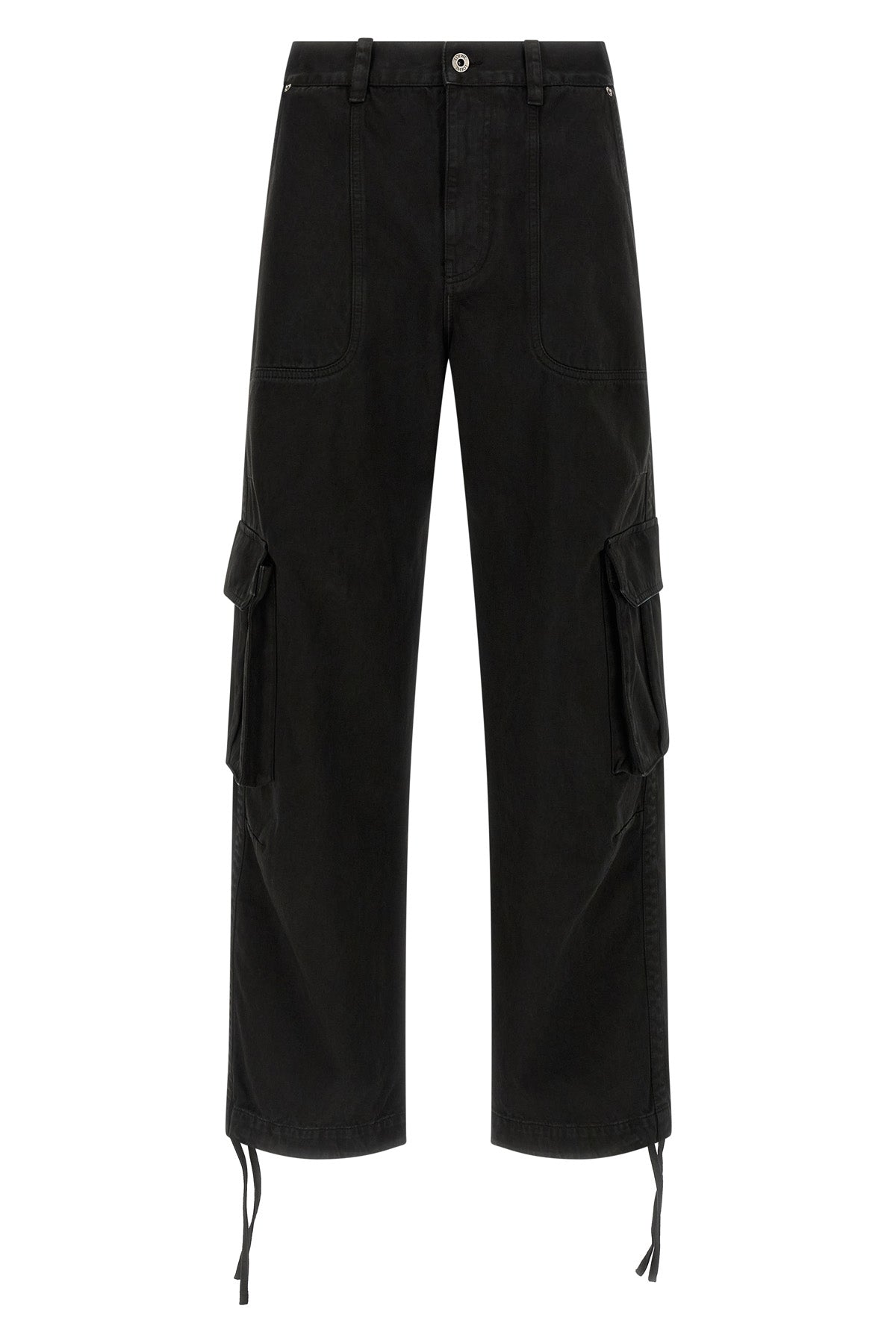 cargo pants in lightweight washed cotton satin