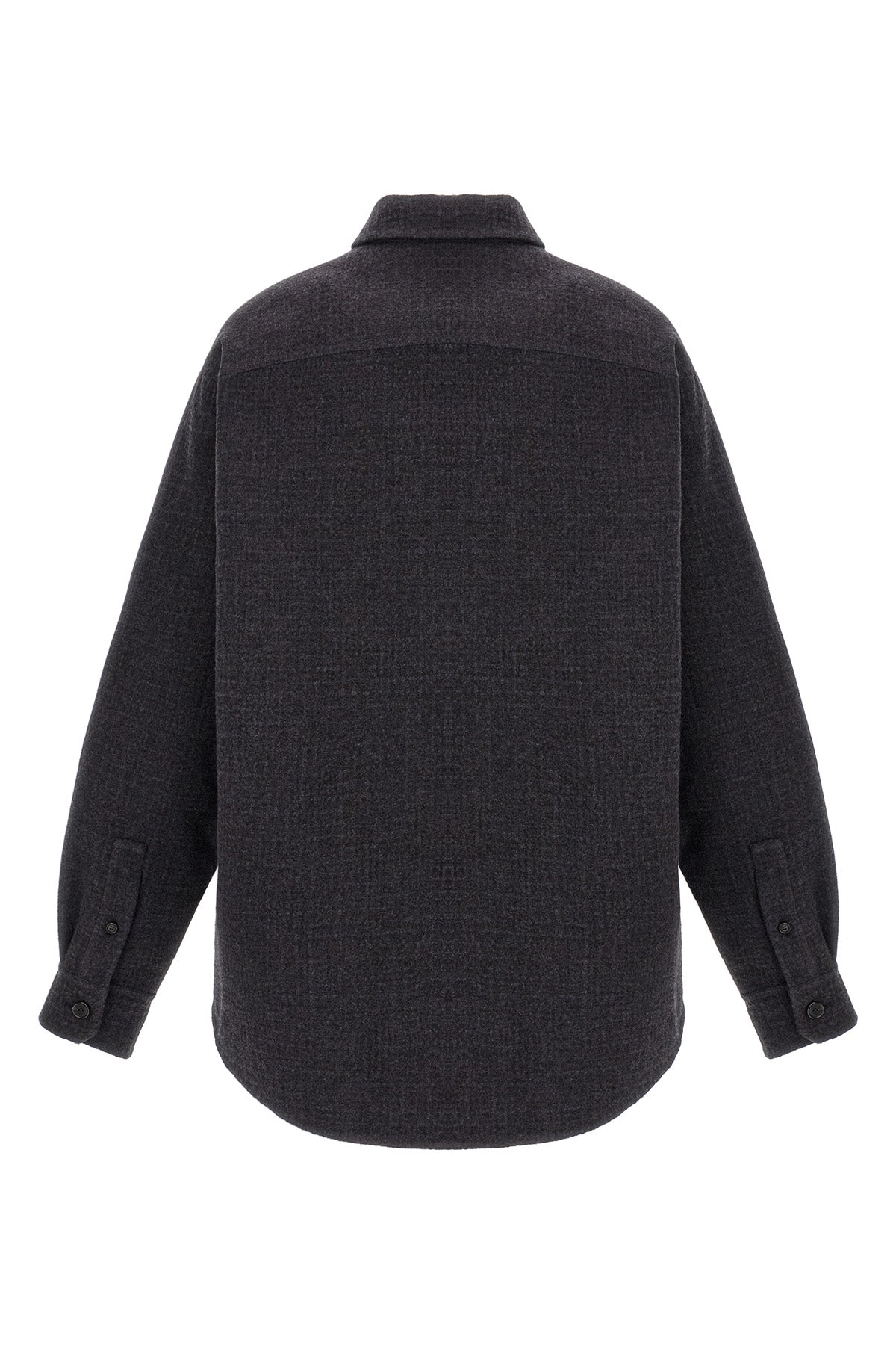 loewe overshirt in a fine double-sided boiled wool blend of medium weight