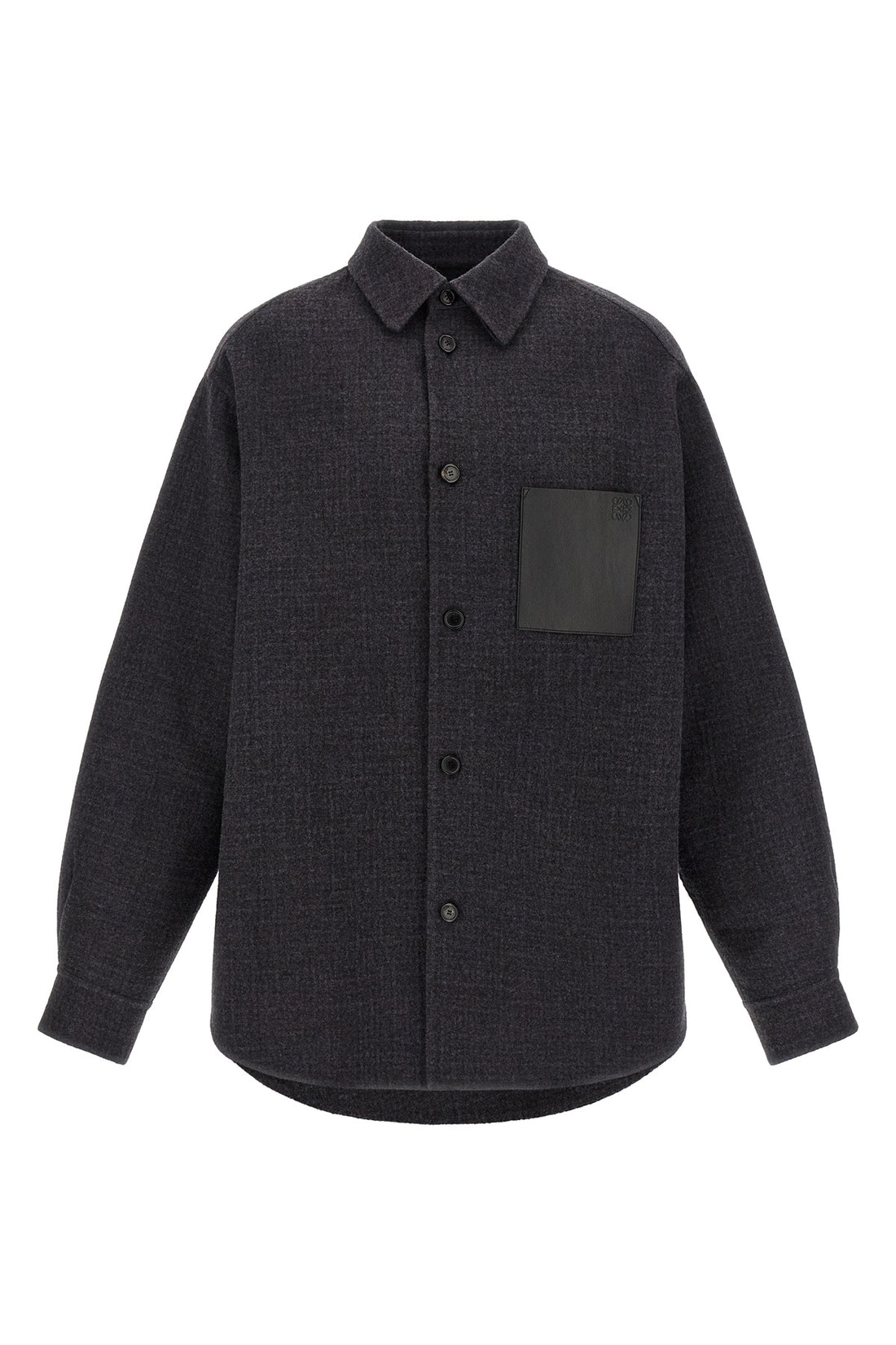 LOEWE 48 loewe overshirt in a fine double-sided boiled wool blend of medium weight