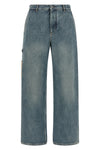 the loewe jeans in washed cotton denim of medium weight