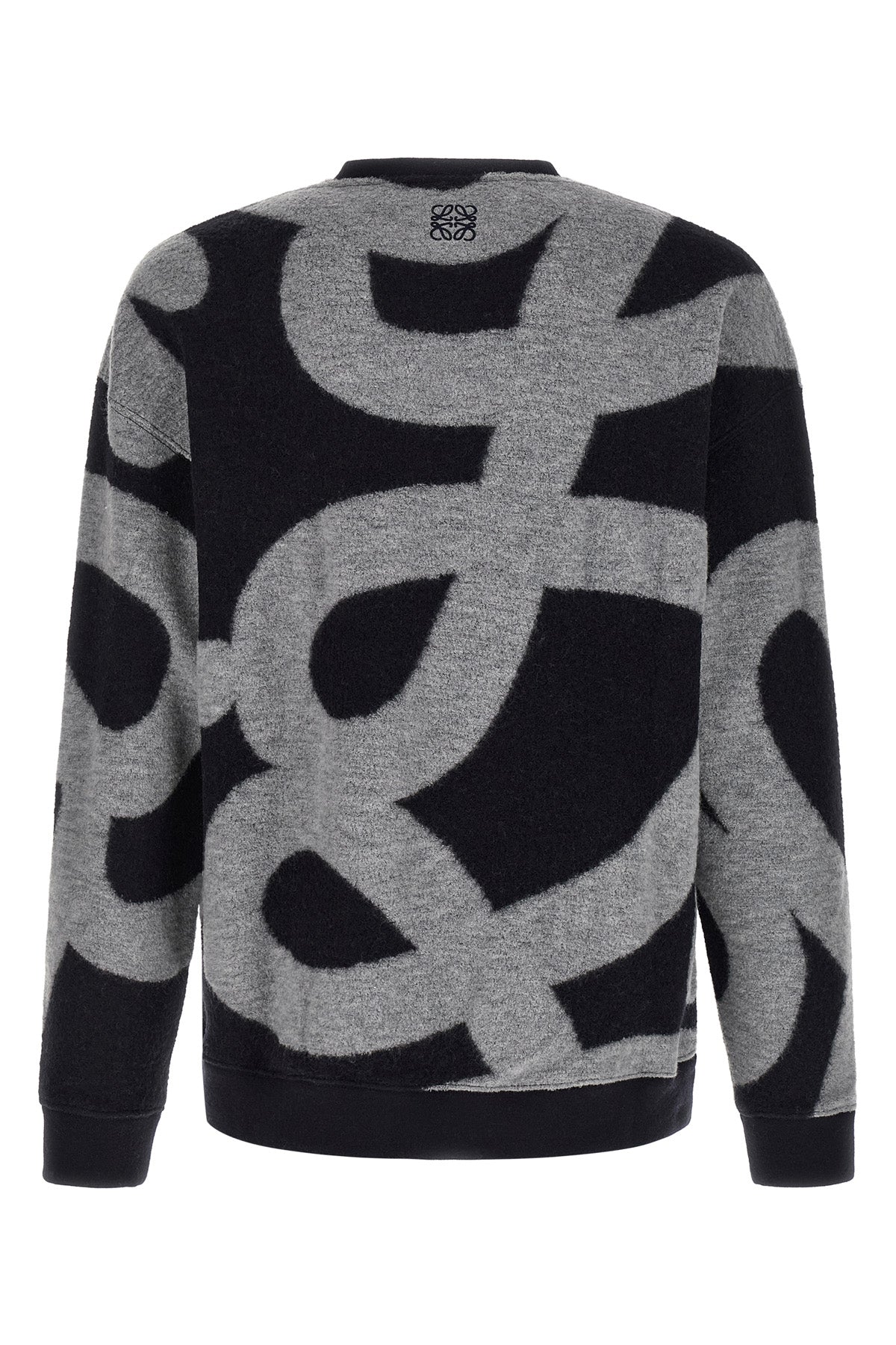 bouclé wool and cotton sweater of medium weight
