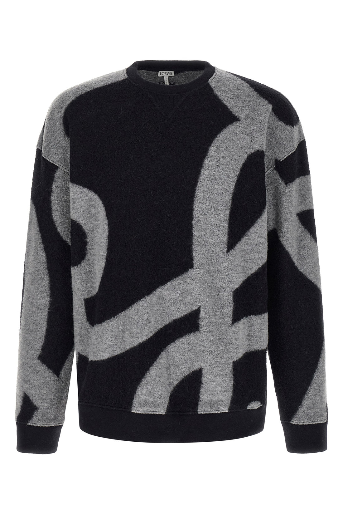 LOEWE M bouclé wool and cotton sweater of medium weight