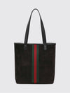 Ophidia Medium Suede Leather Tote