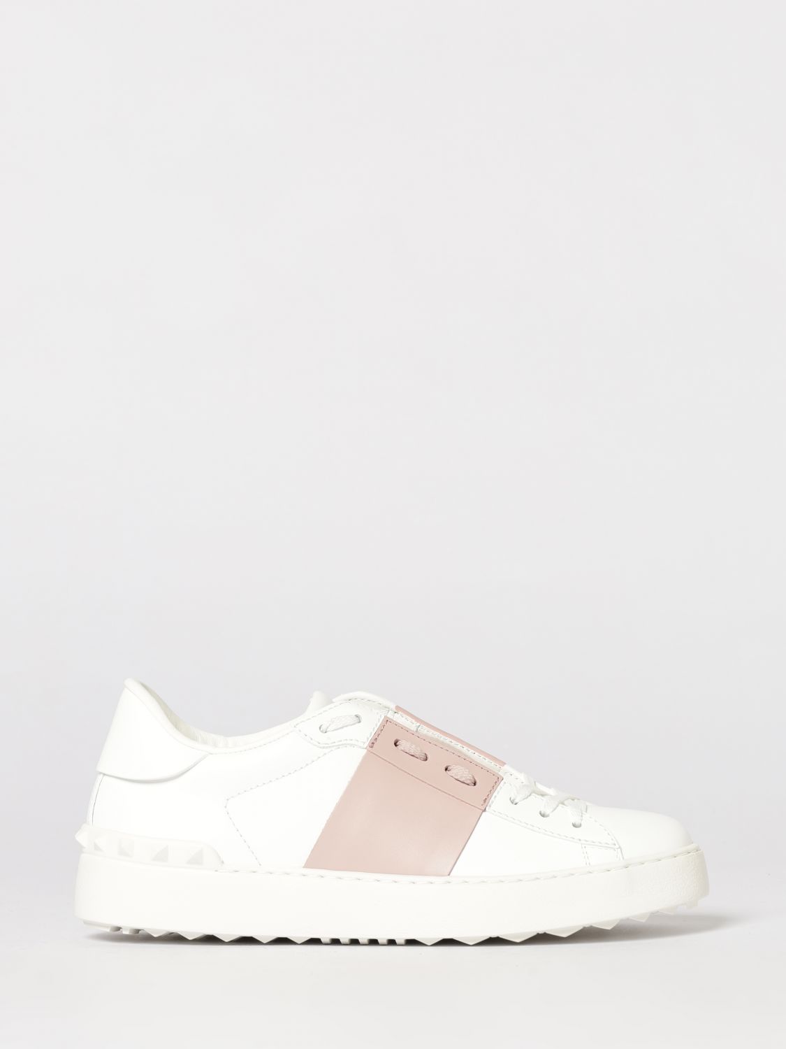 open leather sneakers