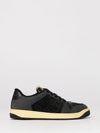 screener sneakers in leather and velvet with gg rhinestone monogram